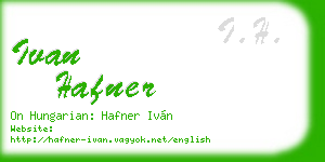 ivan hafner business card