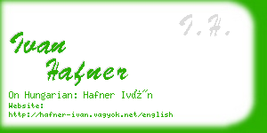 ivan hafner business card